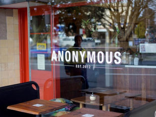 Anonymous Cafe shopfront.