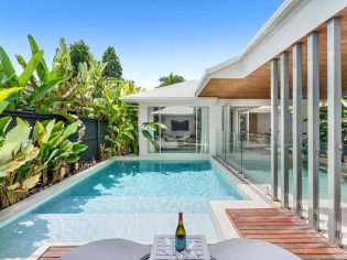 the pool deck at Belle Escapes Cairns